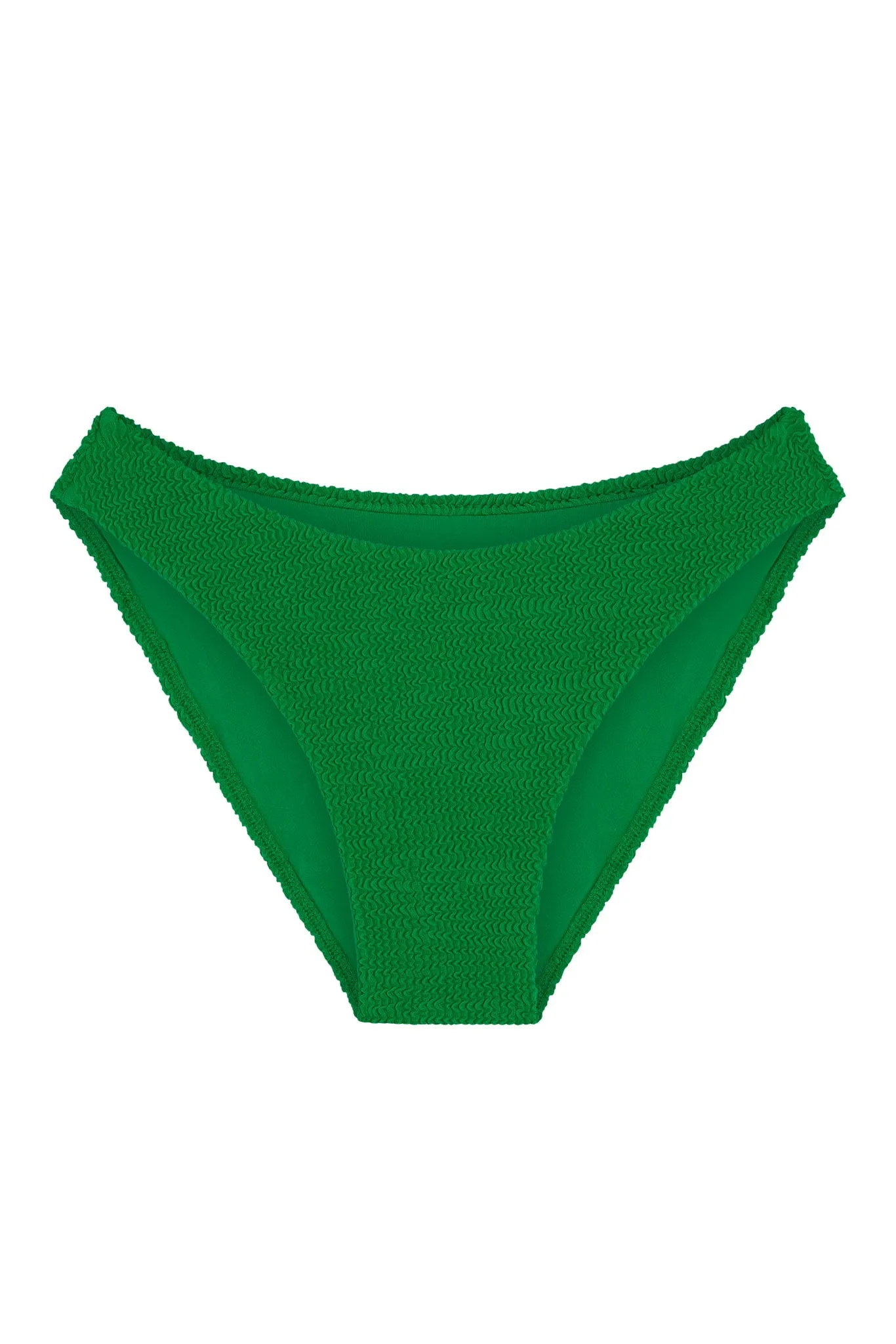Seychelles Bottom - Palm Green Crinkle (Modest Coverage)