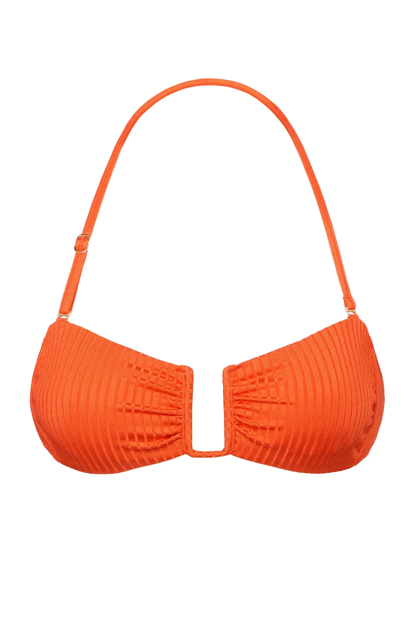 St. Martinique Bandeau - Papaya Wide Rib