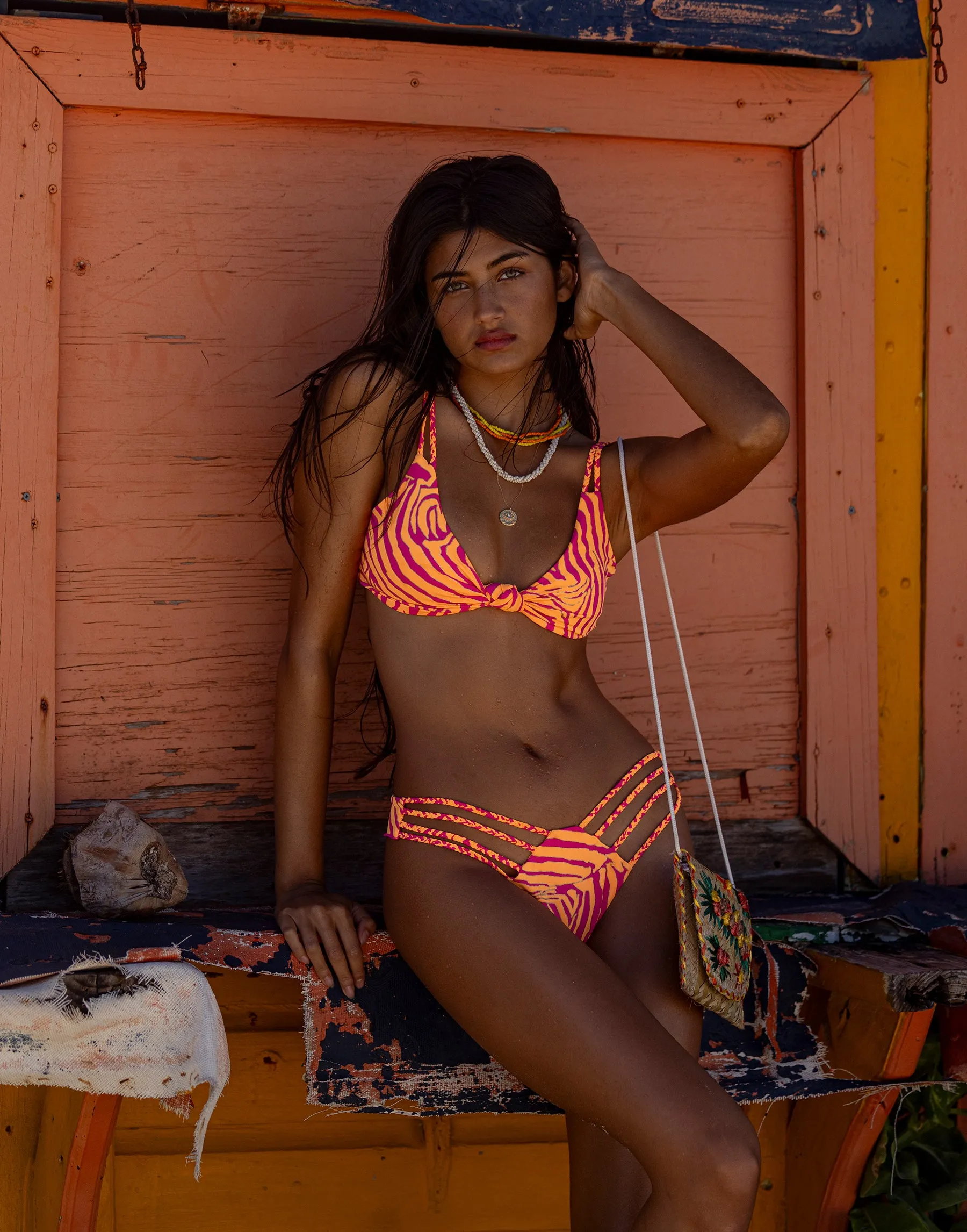 Tigre Knot Top - Neon Tiger